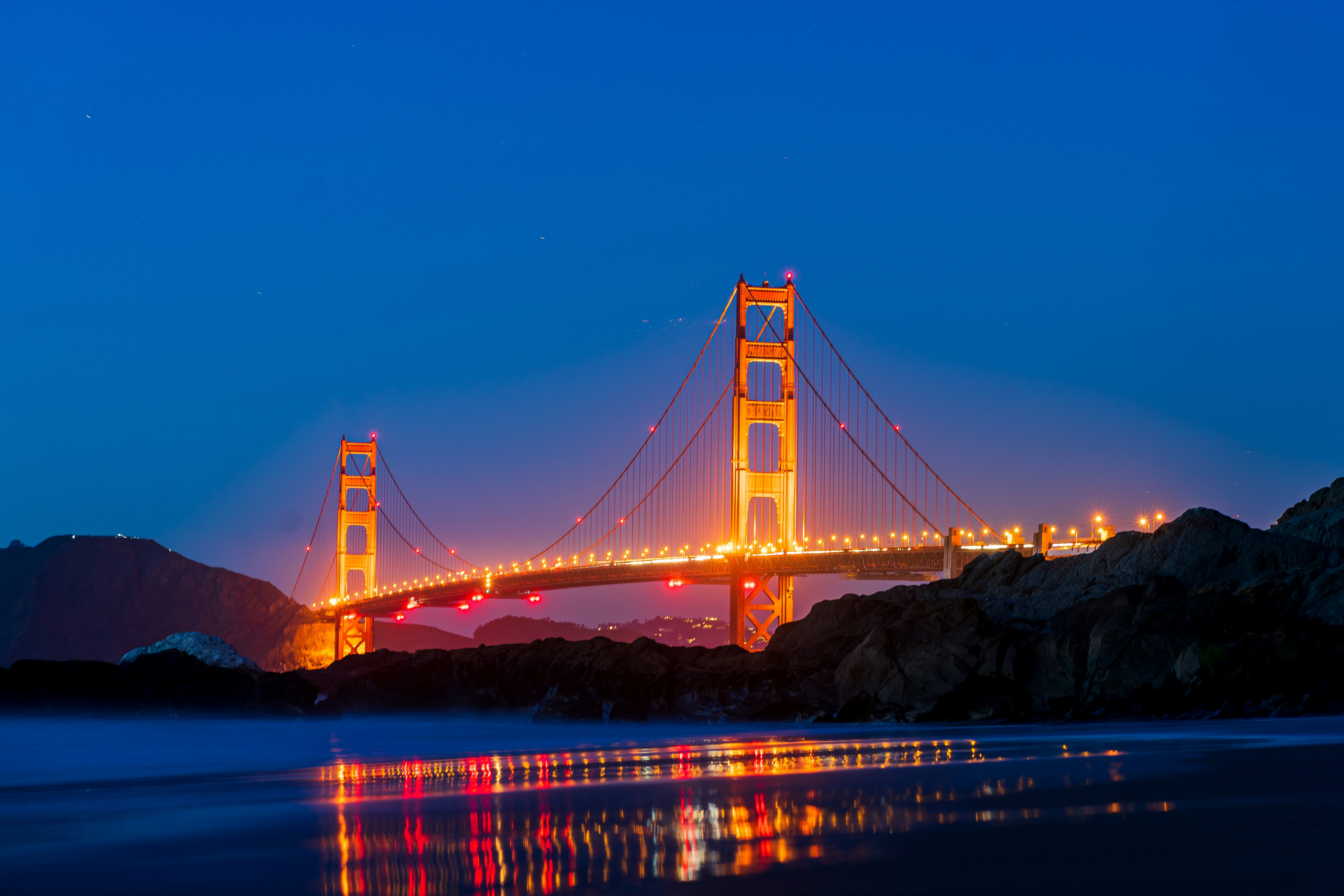 San Francisco Golden Gate Bridge at Night